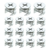 Furniture Cam Lock Fasteners 15 x 12mm, 15Pack Cam Lock Nut Connectors Fittings, Joint Connector Locking Nuts, White