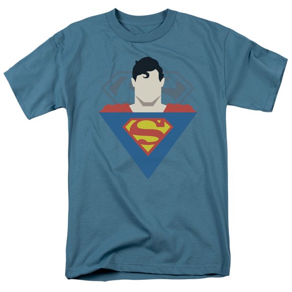 Superman Simple Supes Adult 18/1 T-Shirt Slate