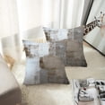 thumbnail image 6 of Set of 2 Brown White and Grey Throw Pillow Covers Modern Abstract Painting Contemporary Decorative Pillow Cases Home Decor Standard Square 16x16 Inches Pillowcases, 6 of 6