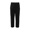 thumbnail image 5 of Bainana Womens Comfort Fit Straight Leg Pants Solid Color Elastic Waist Trousers With Pockets Ladies Party Play Flowy Pants Black Size L, 5 of 6