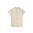 thumbnail image 3 of Txlixc - Camiseta informal de verano para hombre, color sólido, manga corta, cuello levantado, con botones Txlixc Casual, 3 of 9