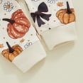 thumbnail image 6 of Toddler Baby Girl Boy Halloween Outfit Bowknot Pumpkin Sweatshirt Long Sleeve Shirts Top and Pants Set Fall Winter Clothes, 6 of 8