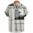 thumbnail image 4 of Camisas con gráficos de periódicos para hombres, ropa con impresión 3D, camisas hawaianas de playa, blusas de manga corta Y2K, ropa vintage, blusa con solapa, 4 of 5
