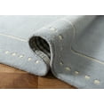 thumbnail image 3 of SAFAVIEH Bella Danita Plain Dotted Bordered Wool Area Rug, Light Blue/Ivory, 4' x 6', 3 of 7