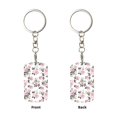 thumbnail image 2 of Naloa Rose Flowers Print Keyfob with Split Key Ring and Print Labels, Key Labels Key Chain Tags, Luggage Tags, Car Key Chain Ring Keyfob Gift, 2 of 7