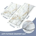 thumbnail image 2 of WEZVIX Anti Fatigue Kitchen Rugs and Mats 2 Comfort Cushion Mat Set, 1/2 Thick Non Slip Kitchen Floor Rug Waterproof Cushioned Standing Mat for Floor Office Sink Laundry,(17.3"x29"+17.3"x47") C101, 2 of 3