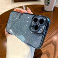 thumbnail image 3 of Luxury Plating Silicone Glitter Transparent Case For iPhone 15 14 11 12 13 Pro Max Mini XR X XS 6 7 8 Plus SE Shockproof Cover, 3 of 5