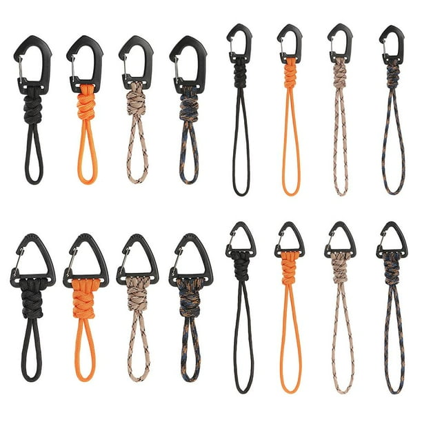 Gancho de cordón trenzado de cuerda de paraguas de 7 núcleos para hombres (camuflaje de arena largo triangular) 10 piezas