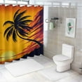thumbnail image 7 of JRXY Tropical Beach Palm Tree Shower Curtain Multiple Sizes White, 7 of 7