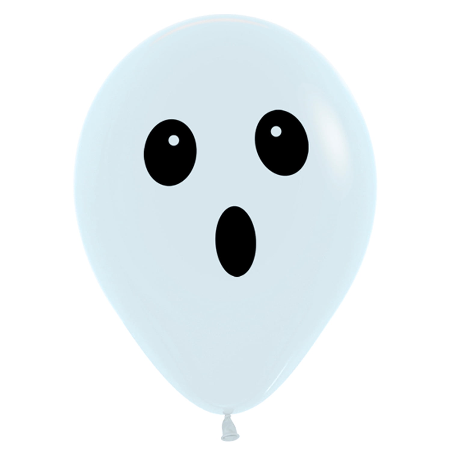 Betallic Halloween Scream Ghost Face 11" Latex Balloons, White, 24 CT