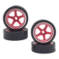 thumbnail image 2 of 4 piezas de neumáticos de rueda de repuesto universales de plástico duradero, accesorios de actualización Rojo, 2 of 7