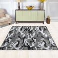 thumbnail image 5 of Ryvnso Camouflage Gray Area Rug Floor Mats Non-Slip Home Carpet 80 x 58 inch, 5 of 7