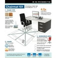thumbnail image 6 of ES Robbins Natural Origins® Vinyl Chair Mat For Hard Floors, With Lip, 45" x 53", Clear, 6 of 8