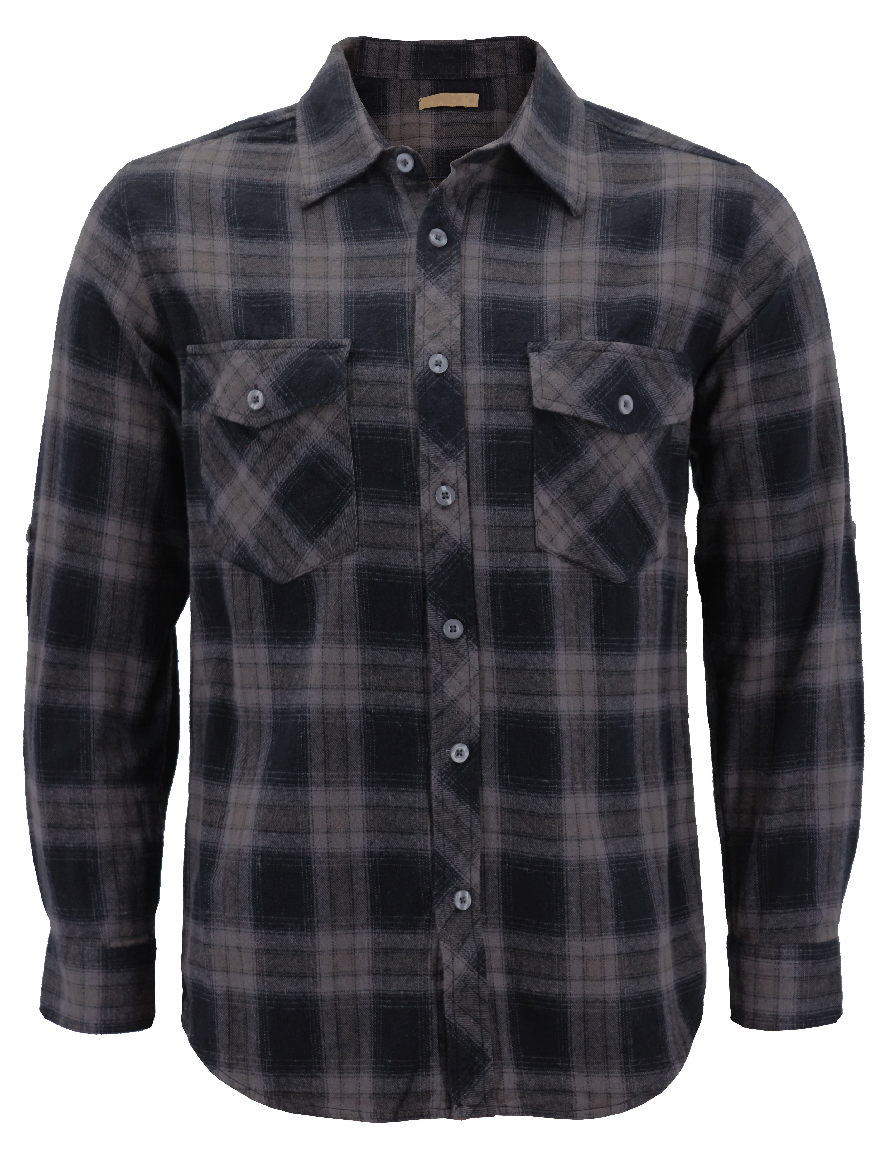 Men’s Premium Cotton Button Up Long Sleeve Plaid Comfortable Flannel