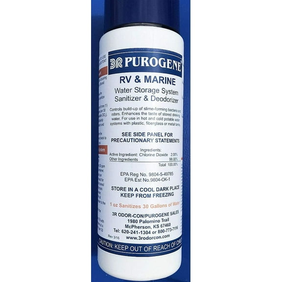 16oz Purogene Water Treatment – Safe Drinking & Storage System Sanitizer
