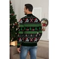 thumbnail image 4 of Iceglad Mens Ugly Christmas Sweater Quarter Zip Sweaters Reindeer Snowflake Turtleneck Long Sleeve Knitted Pullove, 4 of 8