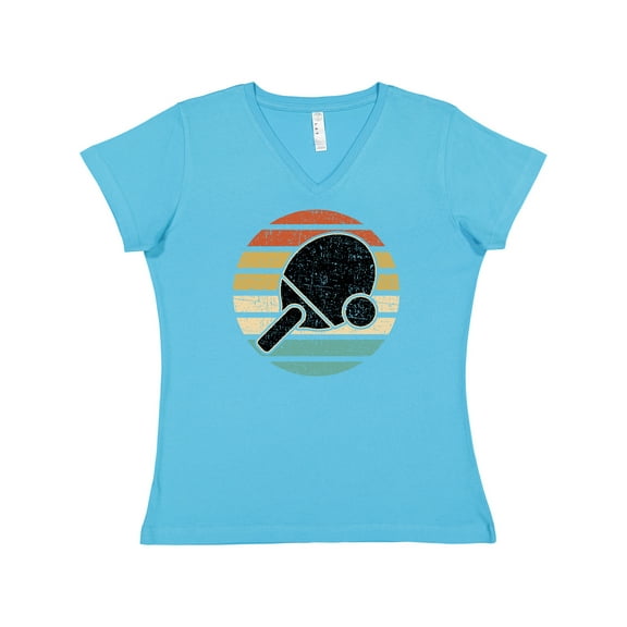 Inktastic Table Tennis Ping Pong Women's V-Neck T-Shirt