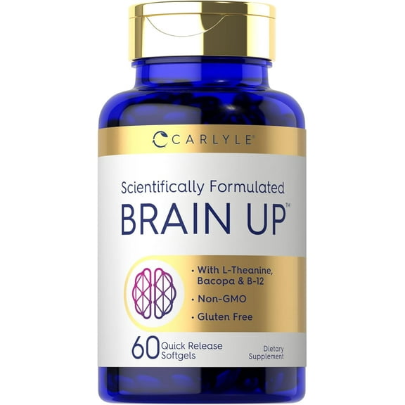 Brain Support Supplement for Men and Women | 60 Softgels | Brain Up | by Carlyle