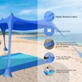 thumbnail image 4 of Beach Tent Sun Shelter,Beach Canopy Outdoor Beach Shade with Beach Blanket,UPF 50+ Sun Protection,for Beach,Camping,Picnic,Outdoor, 4 of 7