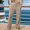 Khaki, variant on WIZUTIZ Mens Casual Lounge Pants Lightweight Breathable Drawstring Waist Relaxed Fit Summer Beach Trousers