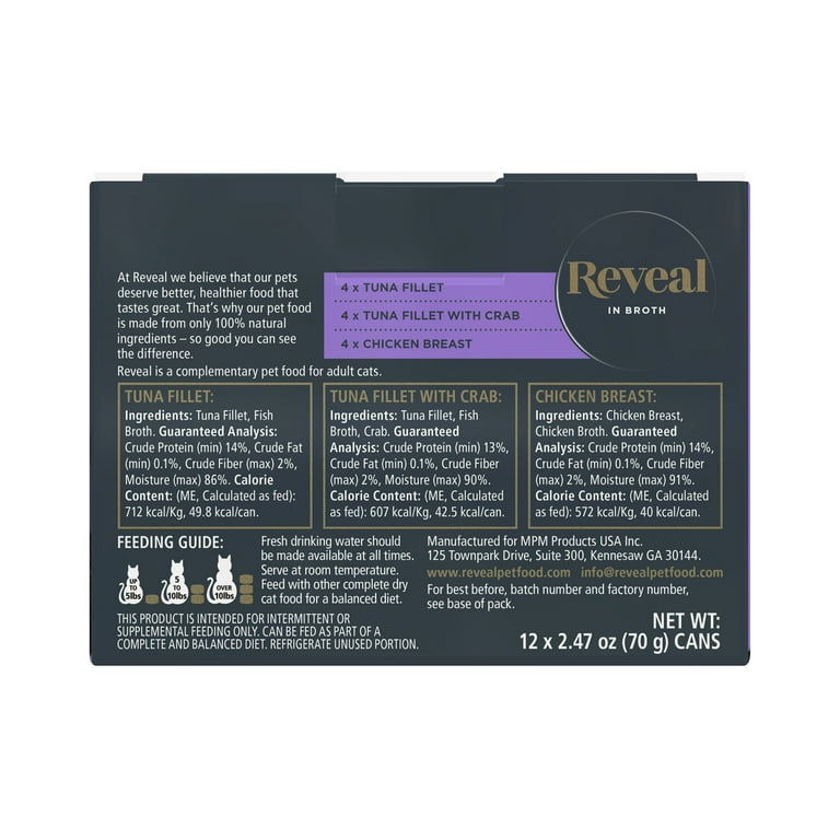 Reveal Natural Wet Cat Food Fish Chicken in Broth Variety Pack