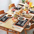 thumbnail image 6 of Let's Get Spooky Haloween Buffalo Plaid Table Mats Set of 4 12x18in Inch Seasonal Fall Holiday Table Mat Durable No Slip Table Mats for Party Kitchen Dining Decoration, 6 of 7