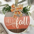 thumbnail image 2 of Fall Pumpkin Decor Charming Door Sign & Wall Hanger For Indoor/Outdoor Farmhouse Thanksgiving Rustic Decorations, 2 of 9