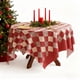 thumbnail image 5 of Mantel Navideño a Cuadros Rojos y Blancos | Tela de Poliéster | 120 X 120 Cm | Ideal para Mesas de Cocina y Comedor | 300 G | Decoración Navideña, 5 of 6