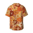 thumbnail image 2 of Xecao offers the Hippie Flower for Men's Casual Short-sleeved Shirt, a button-up collared shirt with a pocket, perfect for beach vacations and yacht travel in the Large size., 2 of 7