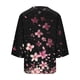 thumbnail image 3 of Xuyuer Women's 3/4 Length Sleeve Tops V Neck Casual Vacation Loose Fit S-5XL Ruffle Cuffs Shirts Dressy Flowy Tunic Tops Hawaiian Shirts Summer Floral Printed Shirt Casual Soft Tunic Tops, 3 of 5