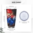 thumbnail image 4 of Saiise Mario Print Tumbler 20 Oz Stainless Steel Vacuum Insulated with Straw Coffee Cup for Home,Office,Outdoor Works Great for Ice Drinks and Hot Beverage, 4 of 8
