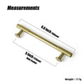 thumbnail image 3 of Goo-Ki 5''(128mm) Hole Center Brushed Gold Zinc Alloy Cabinet Handles - Striped Decorations Cabinet Pull Hardware for Bedroom, Kitchen, 6 Pack, 3 of 7