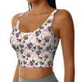 thumbnail image 2 of Balery Watercolor Wine Bottle Sujetadores deportivos con espalda cruzada para mujer, acolchados, sin costuras, de alto impacto, ideales para yoga, gimnasio, entrenamiento y fitness.-XX-Large, 2 of 8