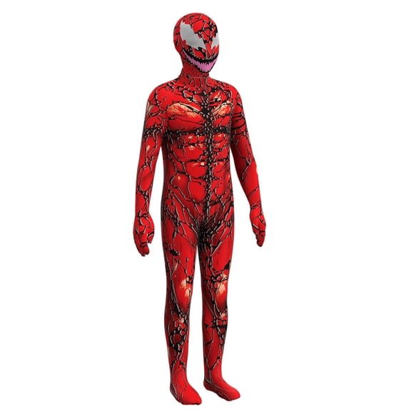 Halloween Costume, Full Body Superhero Cosplay Suit, Graphic Print Bodysuit Jumpsuit for Halloween Party, Costume Events, Dress Up and Role Play,Red