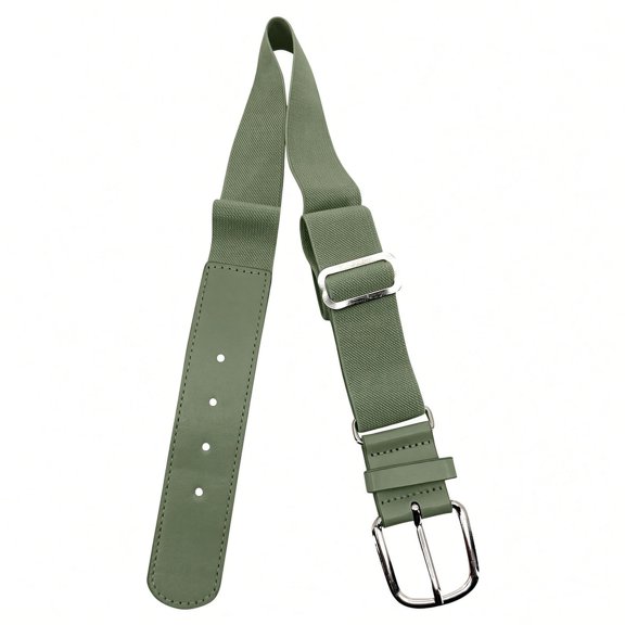 MK Socks Adult Elastic Baseball Softball Belt, Adjustable, Military Green, 30-46 in