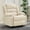 Beige, variant on M optimized Wide Rocker Recliner Chair for Adults, Oversized Manual Recliner Chairs w/Armrest, Backrest, 2 Cup Holders, Side Pocket, Soft Lazy Lounge Sofa Chair for Living Room Bedroom