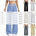 thumbnail image 3 of Staki Sweat Pants Girls Sweatpants Kids Drawstring Pants Teen Girls Wide Leg Baggy Joggers Pants with Pockets(Sky Blue,12-13 Years), 3 of 9