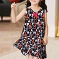 thumbnail image 6 of Odeerbi 1-9Y Toddler Girls Cute Floral Nightdress Soft Princess Nightgown Young Children's Casual Floral Dress Wear Scoop Neck Short Sleeve Flowy V Print Dress Baby Clothes Blue, 6 of 6