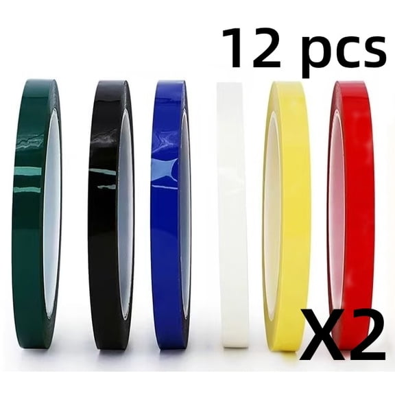 Durable Mixed Colors Whiteboard Pinstripe Tape, 216 Ft Roll, 12 1/8 Inch, Art and Craft Tape