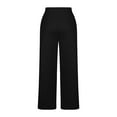 thumbnail image 6 of HomeDM Wide Leg Sweatpants for Women Drawstring Waisted Baggy Lounge Pants Athletic Yoga Pants Joggers with Pockets - Black/M, 6 of 6