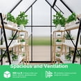 thumbnail image 2 of Serre en Polycarbonate 6*4 Pi Robuste à Entrée Piétonne – Cadre en Aluminium Renforcé et Résistant aux Intempéries, Protection UV, Installation Rapide, Doubles Portes et Évent de Toit, Idéale pour la Plantation de Jardin Extérieur, 2 of 9