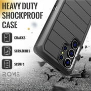 Defender Case for Samsung Galaxy S24 Ultra with Belt Clip, Kickstand, Dual-Layer, Black/Blue
