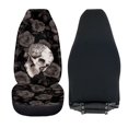 thumbnail image 5 of Binienty Gothic Floral Skull Car Seat Covers Set Of 2 Elastic Fabric Front Bucket Seat Covers Halloween Stretch Seats Protector Universal Fit Car Interior Decor, 5 of 8
