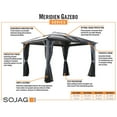 thumbnail image 2 of Sojag Meridien 10 x 10 x 9 ft Dark Grey Gazebo, 2 of 12