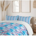 thumbnail image 6 of Ambesonne Abstract Duvet Cover Sets, Style Rain Clouds, 2-Queen, Sky Blue Pink and Lilac, 6 of 7