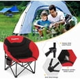 thumbnail image 5 of KingCamp Folding Camping Chair Oversized Round Chair with Cup Holder, Red, 5 of 7