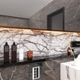 thumbnail image 3 of VEELIKE Marble Contact Paper 15.7"×354" Grey White Marble Wallpaper Glossy Peel and Stick Marble Wallpaper Waterproof Marble Countertops Contact Paper for Kitchen Cabinets Bathroom Walls, 3 of 9