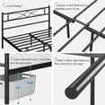 thumbnail image 2 of XiHuaZhaoChen Simple Metal Bed Frame with Curved Design Headboard and Footboard,  Underbed Storage No Box Spring Needed ,Black,Queen, 2 of 3