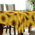 thumbnail image 3 of Sunflower Flowers Rectangle Tablecloth, Dust Proof Anti Wrinkle Wipeable Table Cloth Tabletop for of Dinner Kitchen Wedding Holiday Party 60"x90" Home Decor, 3 of 7