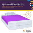 thumbnail image 3 of Special Supplies Compression Sheet for Kids – Breathable, Cool & Stretchy Alternative to Weighted Blankets – Sensory Blanket for Calming Sleep, Purple (Queen), 3 of 8